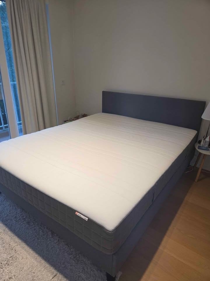 Lit/sommier, 160x200 cm, avec matelas, Maison & Meubles, Enlèvement, Comme neuf, 160 cm, Sommier