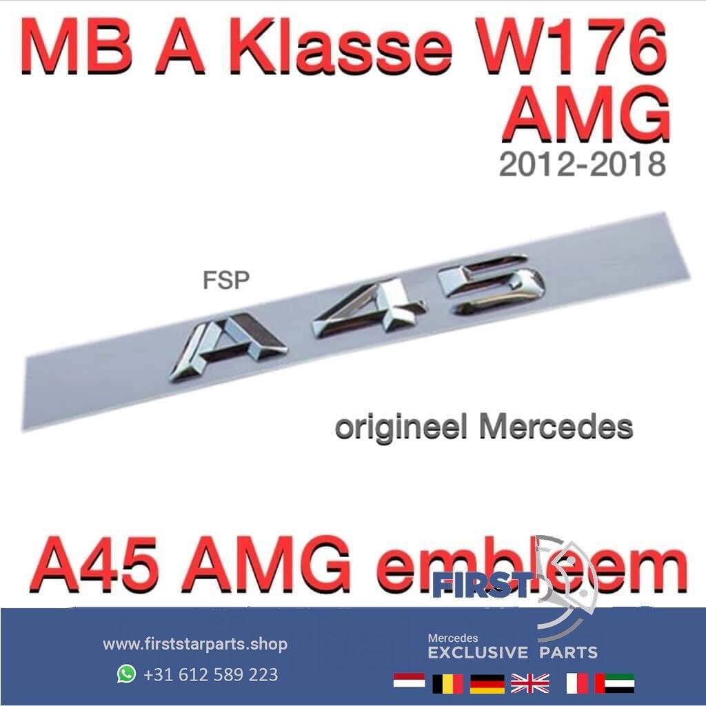 W176 A45 AMG LOGO Mercedes A KLASSE 45 EMBLEEM ACHTERKLEP A4, Arrière, Utilisé, -, -