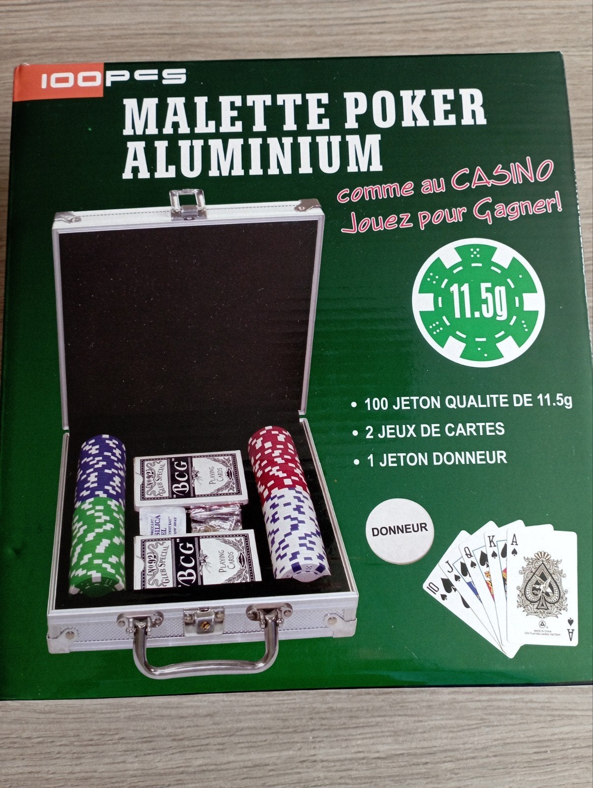 Malette de poker (100 pièces), Hobby en Vrije tijd, Gezelschapsspellen | Kaartspellen, Ophalen of Verzenden