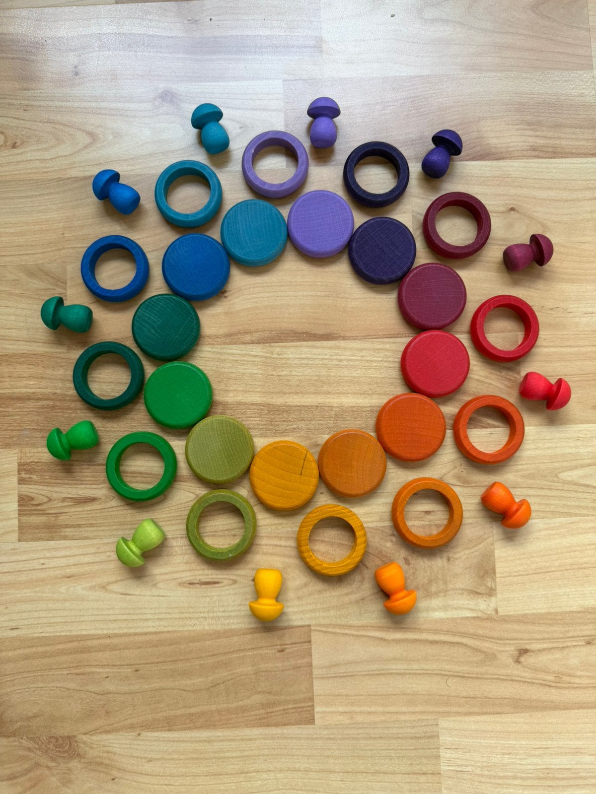 Grapat regenboogset – 36 stuks, Ophalen of Verzenden, Zo goed als nieuw