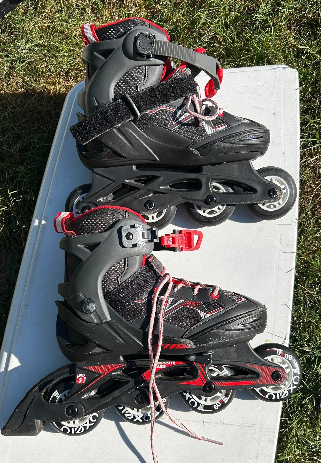 Roller Oxelo avec equipement complet + housse, Autres marques, Rollers 4 roues en ligne, Réglable, Enlèvement