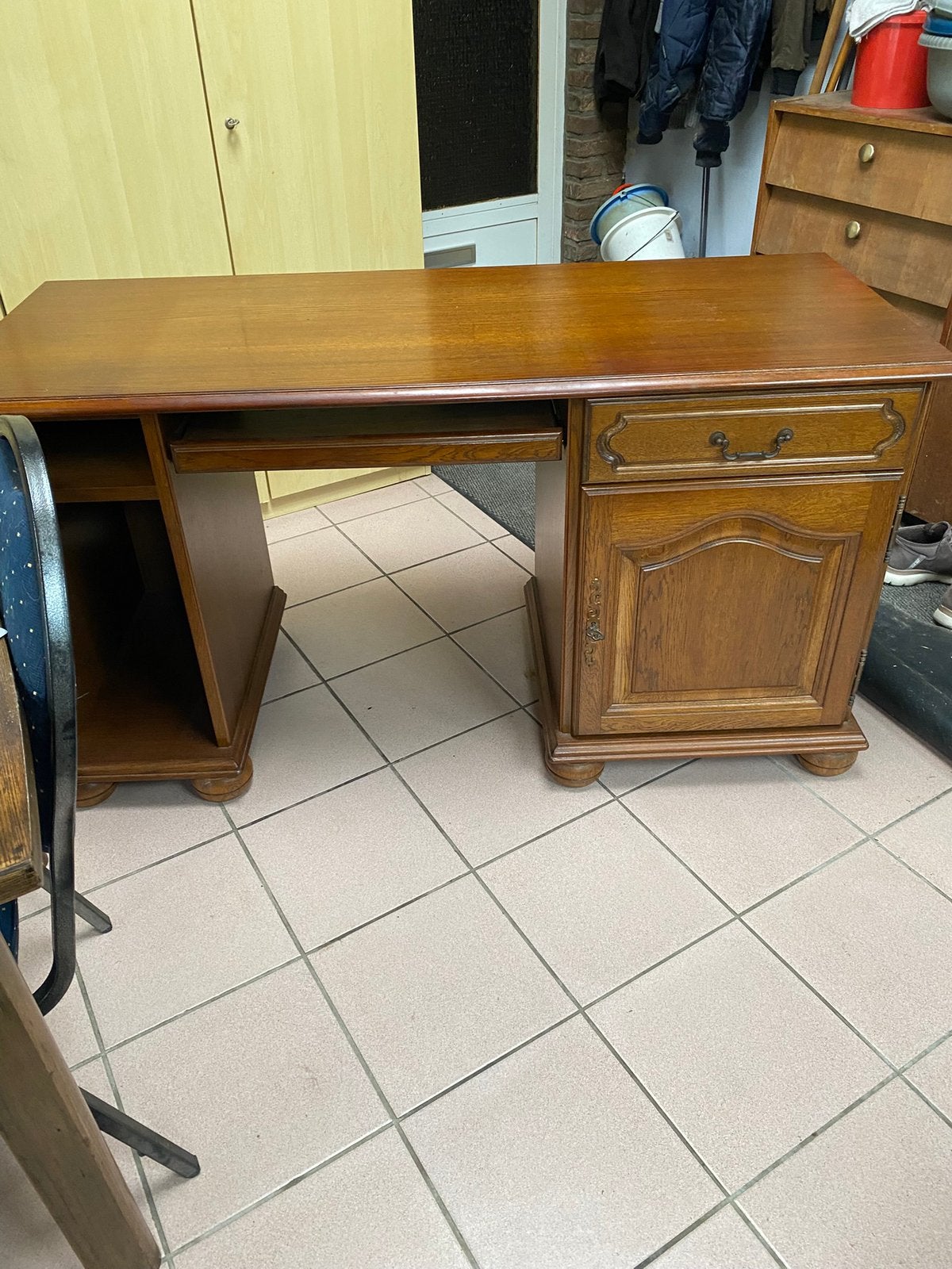 Bureau, 146 cm, Classique, Bureau-armoire combiné, 59 cm
