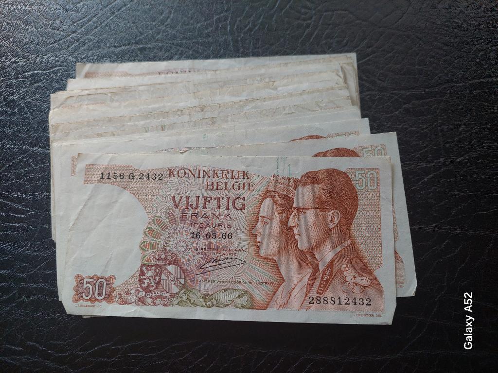 Billets belges de 50 francs, Timbres & Monnaies, Billets de banque | Belgique, Série, Enlèvement ou Envoi