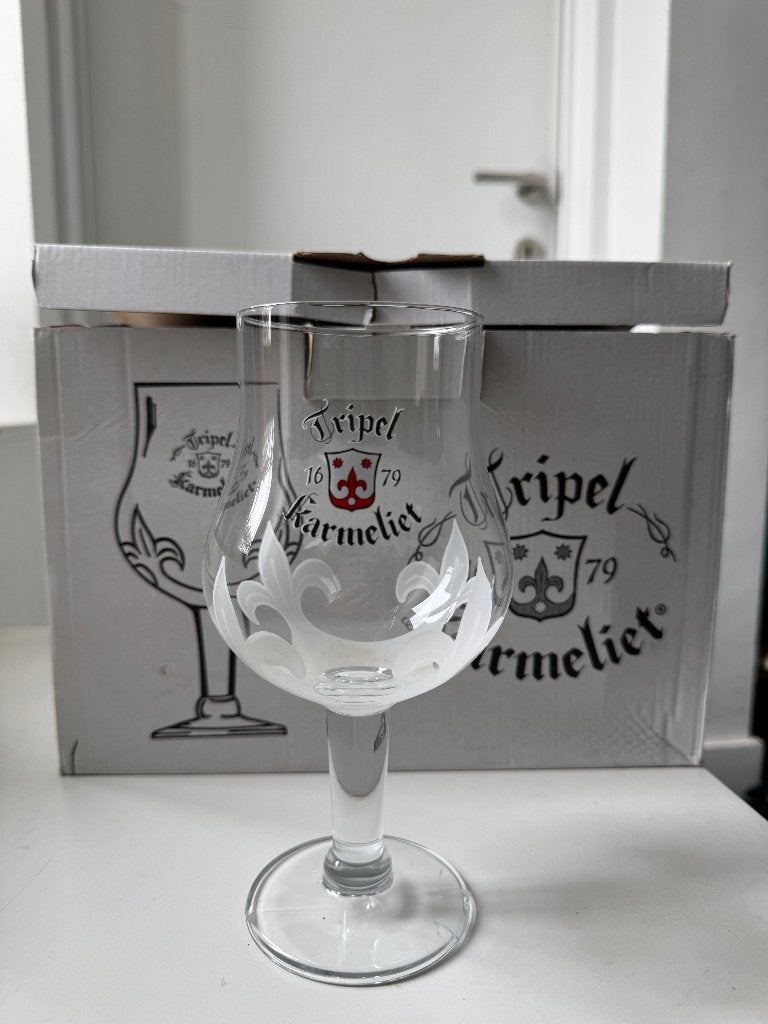 Tripel Karmeliet glas, Verzamelen, Ophalen, Zo goed als nieuw, Bierglas