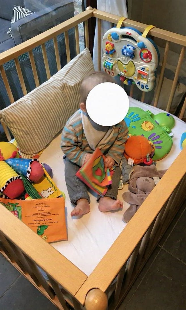 Pericles houten babypark – stevig, verstelbare bodem, Enfants & Bébés, Enlèvement, Utilisé, Rectangulaire, Réglable en hauteur