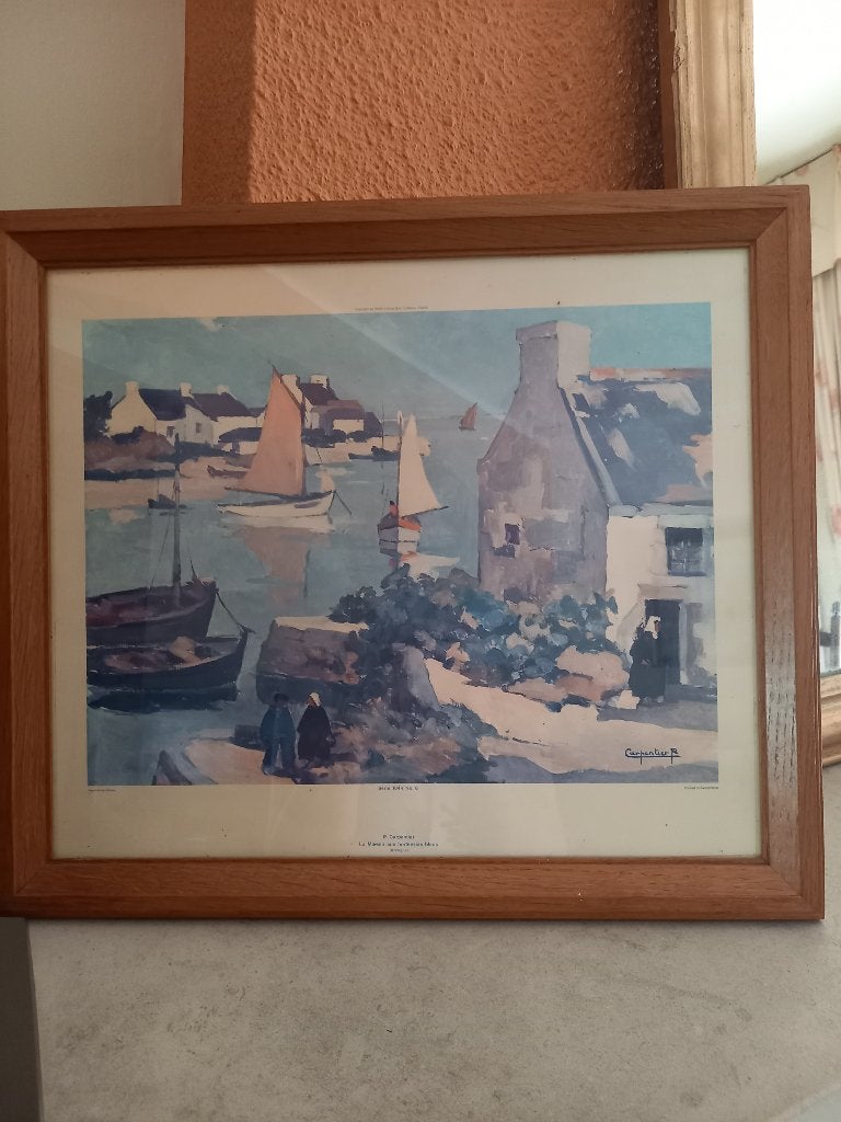 Aquarelle, Antiquités & Art, Aquarelle, Enlèvement, Peint à la main, Maritime / eau