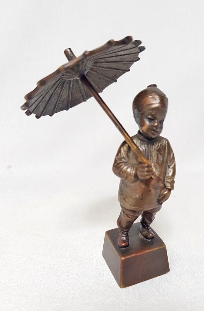 Brons ARGENTOR Wenen ., Statue, Enlèvement ou Envoi, Brun, Homme