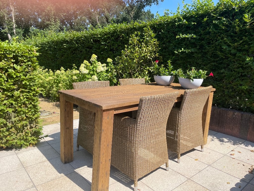 Tuinset, Tuin en Terras, Tuinsets en Loungesets, Ophalen, 4 zitplaatsen, Gebruikt, Teakhout