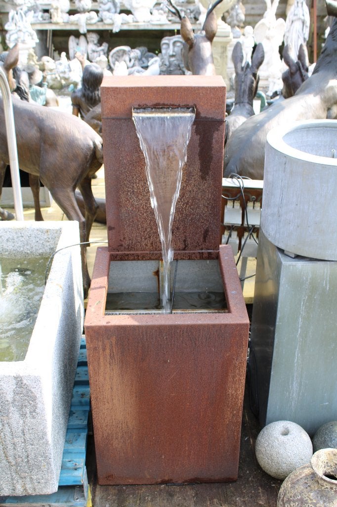 Fontaine en acier corten , lame d eau inox, Jardin & Terrasse, Enlèvement, Neuf, Inox, Fontaine