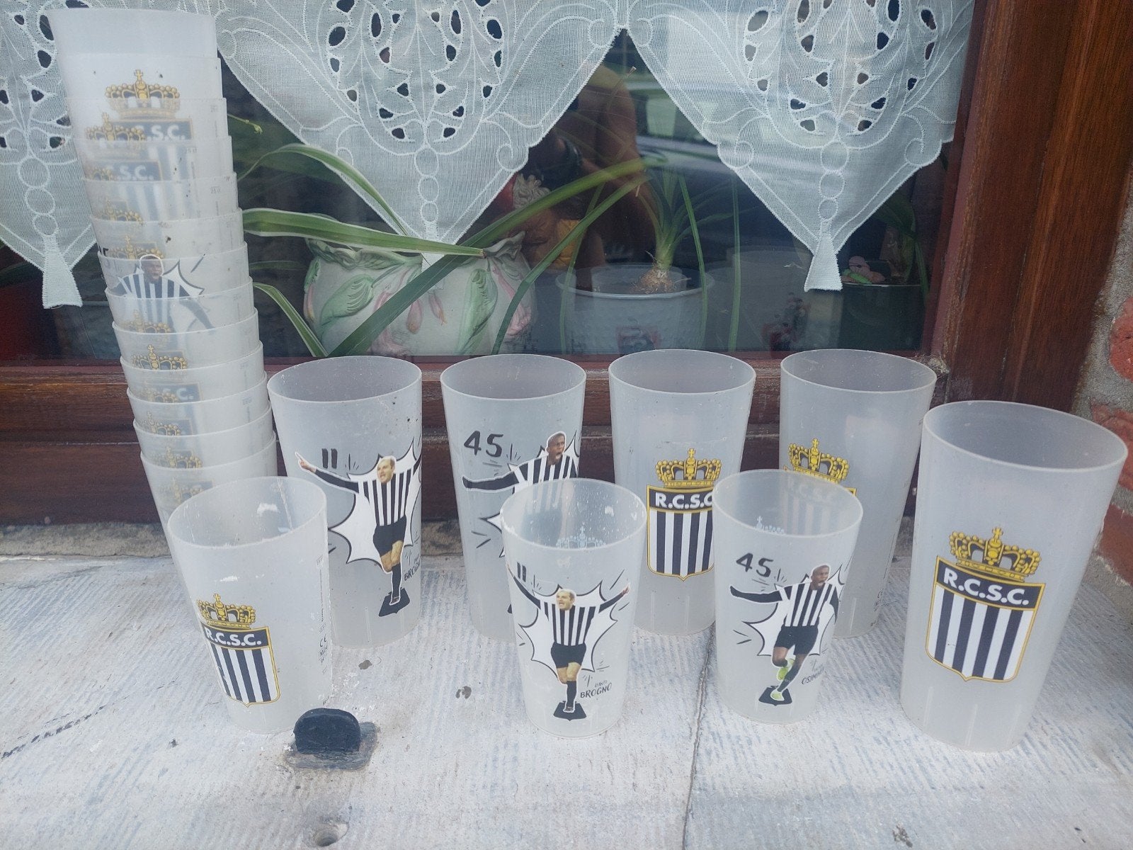 Set plastic voetbalbekers van Charleroi, Ophalen of Verzenden