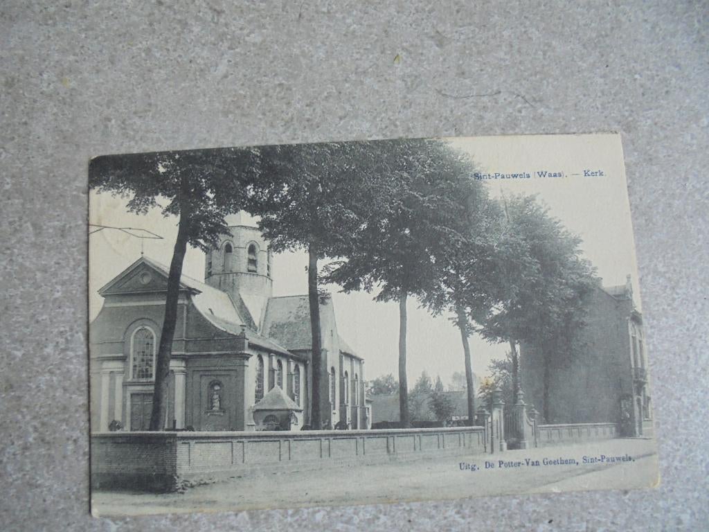 Beschreven Oude Postkaart Sint Pauwels Waas De Kerk, Envoi