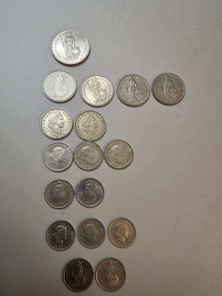 zwitserse munten, Ophalen of Verzenden, Overige landen, 10 euro, Setje