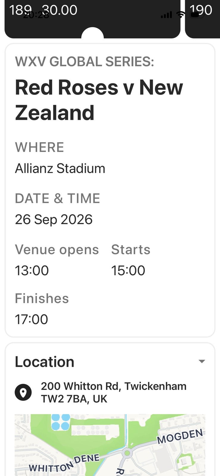 Womens Rugby Eng vs NZ  in Twickenham (London), Tickets & Billets, Sport | Autre, Deux personnes, Septembre