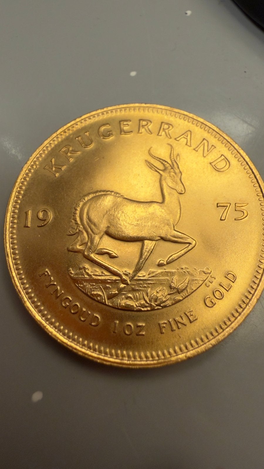 Genuine 1975 South African 1 oz Gold Krugerrand, Ophalen of Verzenden