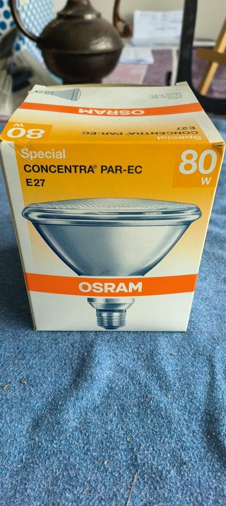 Osram Concentra PAR-EC E27 80W reflectorlamp, Osram, 60 watt of meer, Nieuw, Halogeenlamp