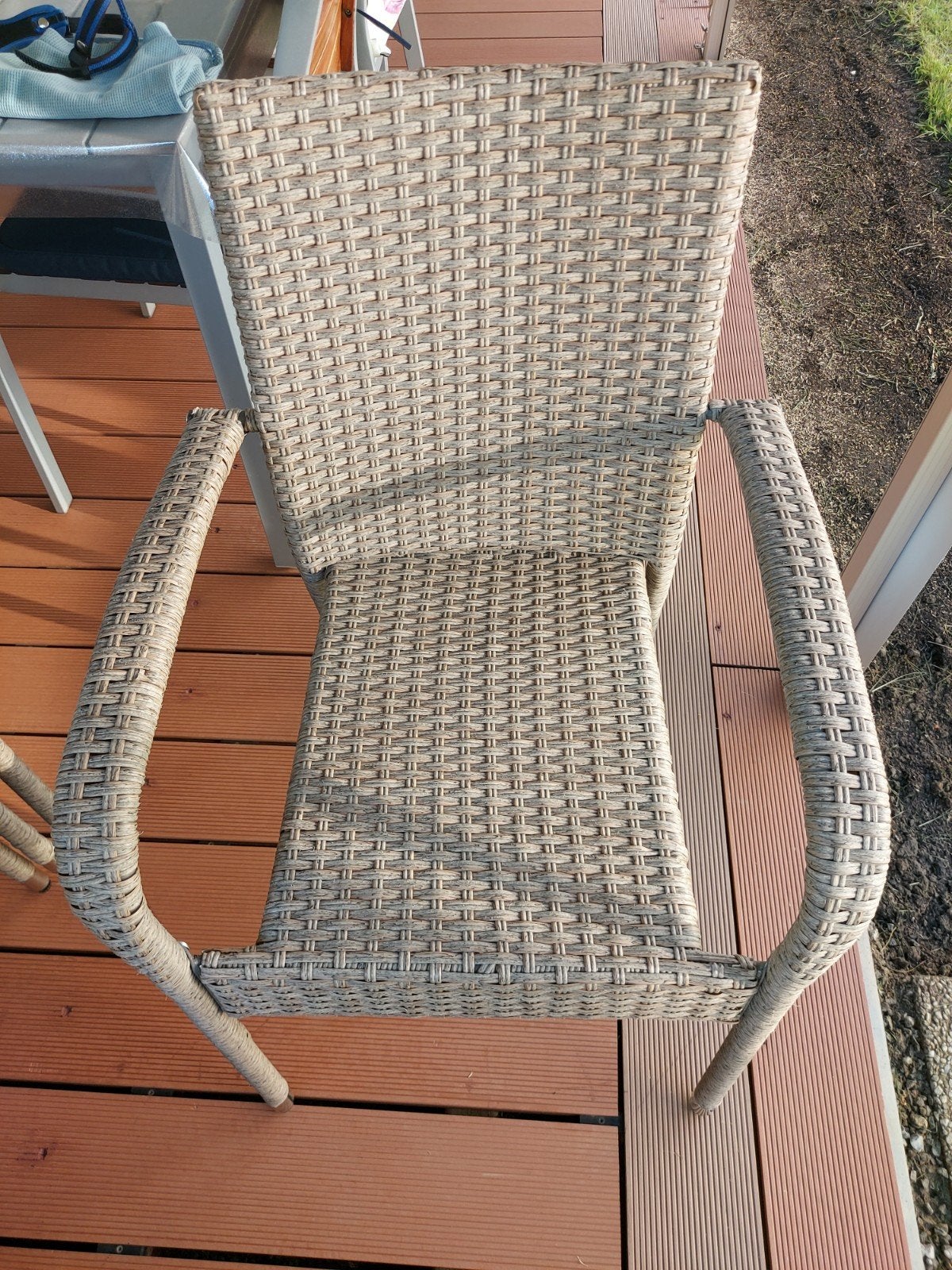Chaise de jardin Casaria 4 pièces. avec dossier., Enlèvement, Utilisé, Empilable
