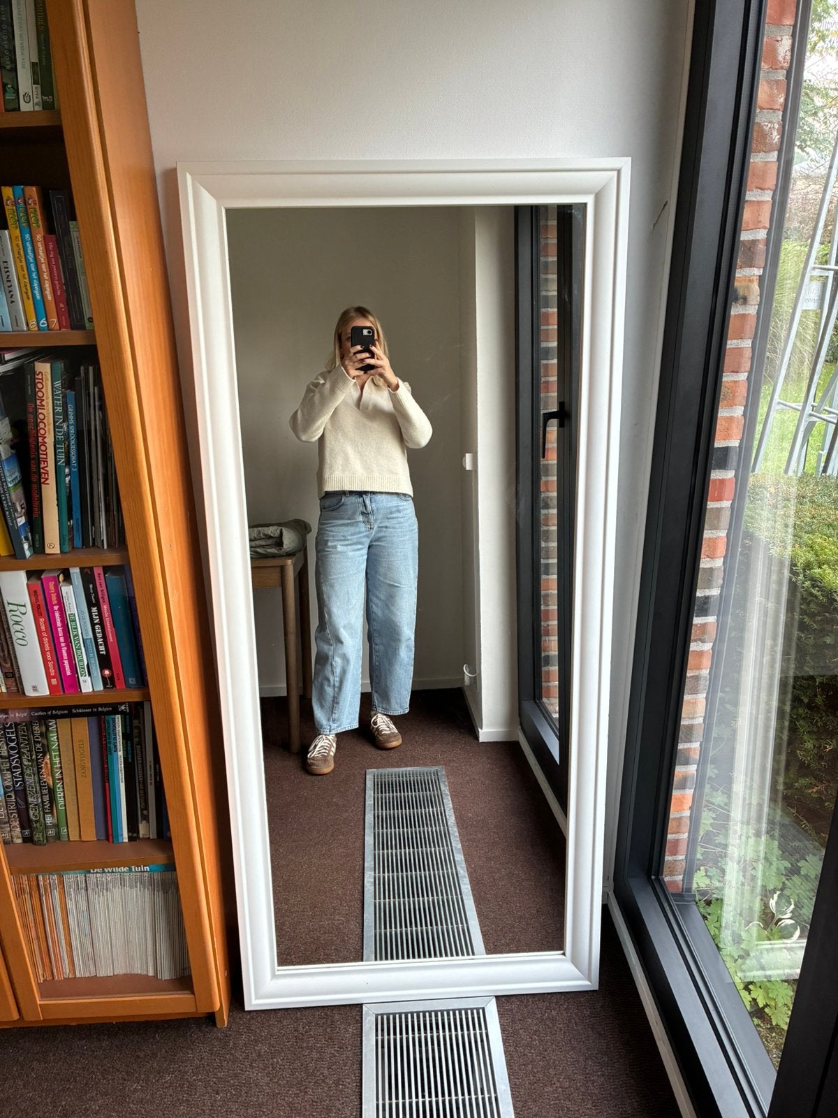Ikea Toftbyn spiegel, Huis en Inrichting, Ophalen, Zo goed als nieuw, 150 tot 200 cm, Rechthoekig