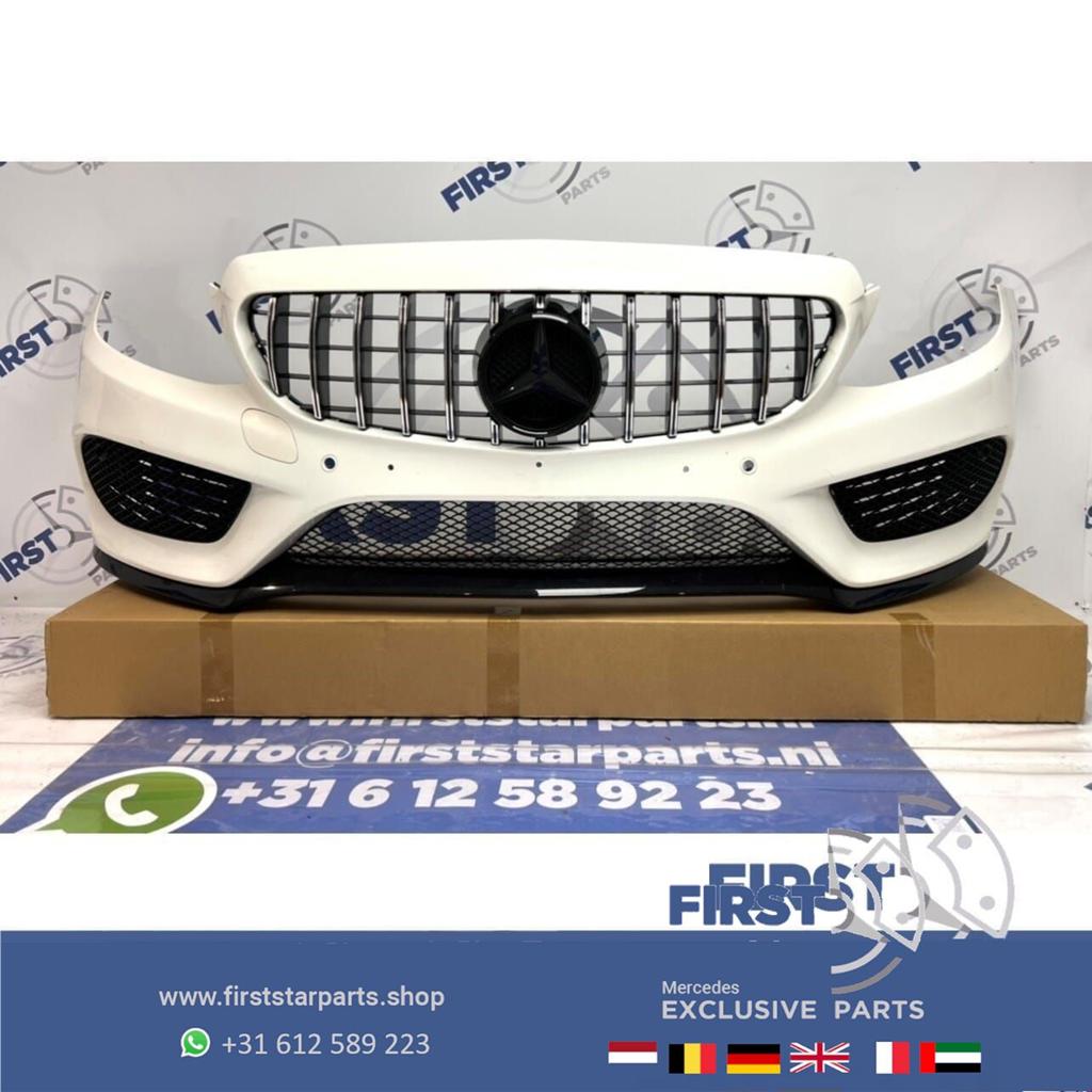 W205 C43 AMG VOORBUMPER + GT GRIL Mercedes C Klasse WIT COMP, Autos : Pièces & Accessoires, Carrosserie & Tôlerie, Pare-chocs