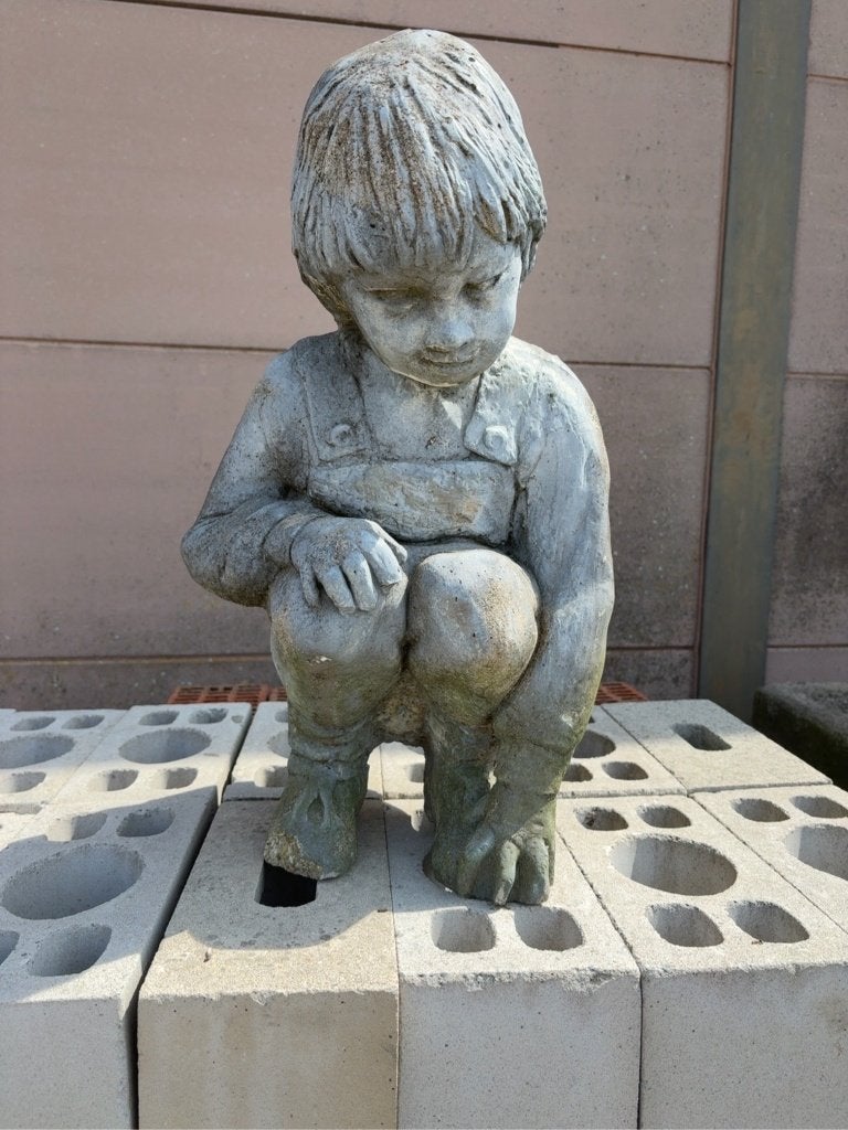 tuinbeeld, Tuin en Terras, Ophalen, Gebruikt, Beton, Mensenbeeld