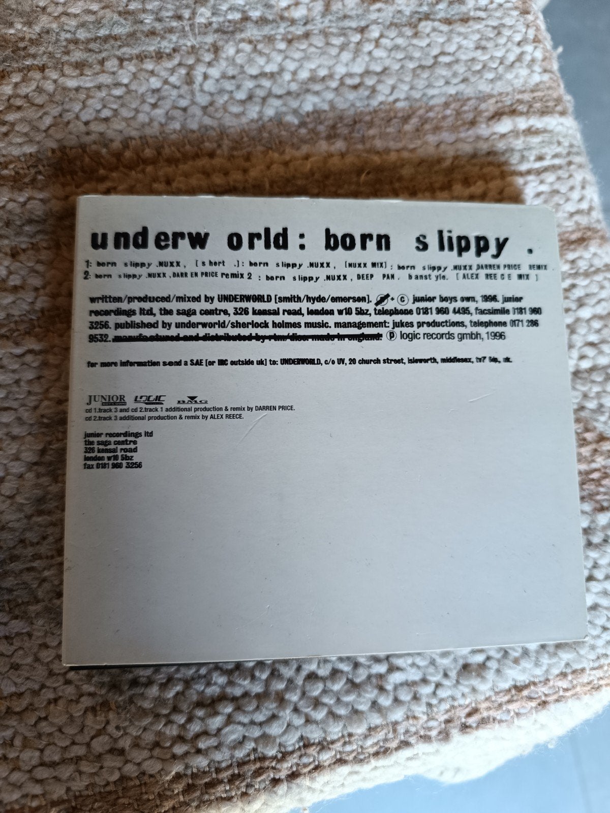 Underworld: Borne Slippy 2 cd maxi-single, Cd's en Dvd's, Cd's | Dance en House, Ophalen of Verzenden
