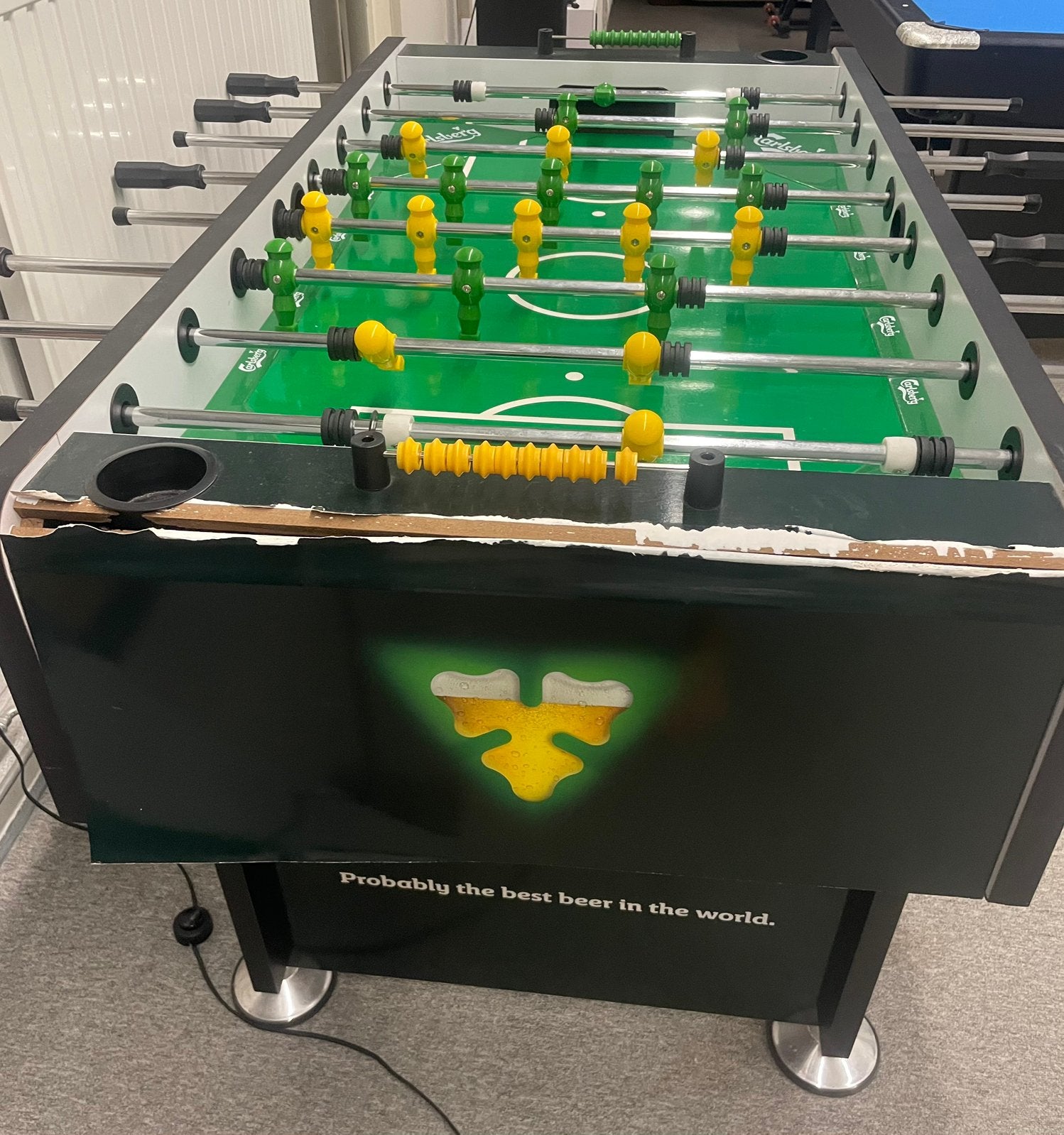 Tafelvoetbal, Ophalen, Gebruikt