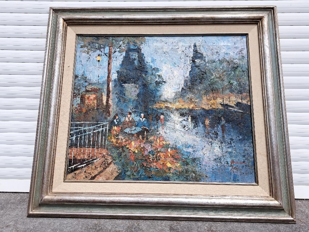 Huile sur toile signe donald barton, Antiek en Kunst, Ophalen of Verzenden