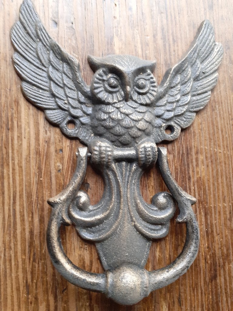 HEURTOIR ,FRAPPE PORTE EN FONTE PATINEE (le hibou), Enlèvement ou Envoi, Neuf, Objet de décoration