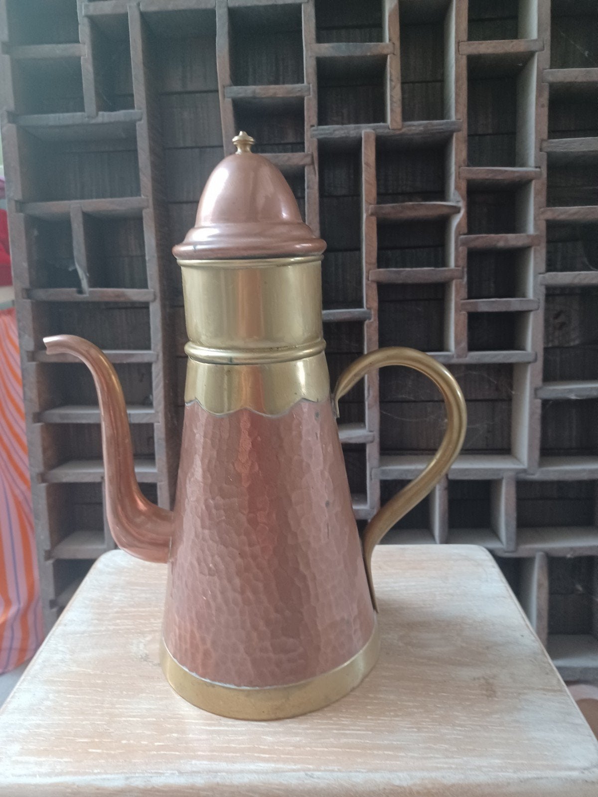 Cafetière en cuivre avec filtre, Enlèvement ou Envoi
