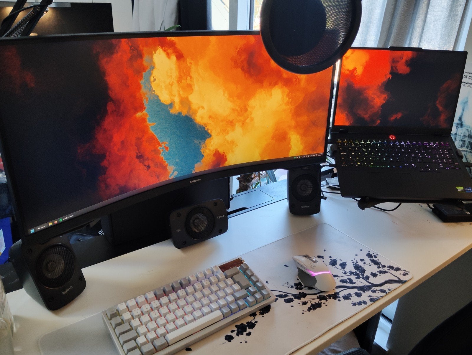 Complete gaming laptop setup met of zonder laptop, Avec moniteur, Enlèvement, Utilisé, Gaming