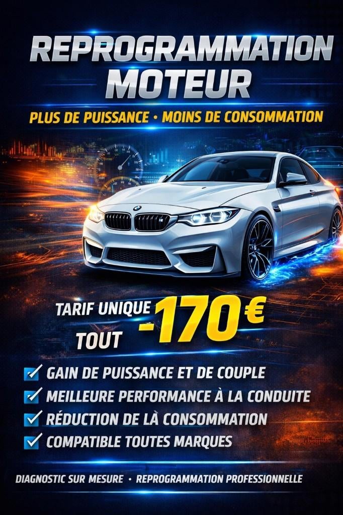 Reprogrammation moteur sur mesure pour le prix de 170€, Autos : Divers, Tuning & Styling, Enlèvement