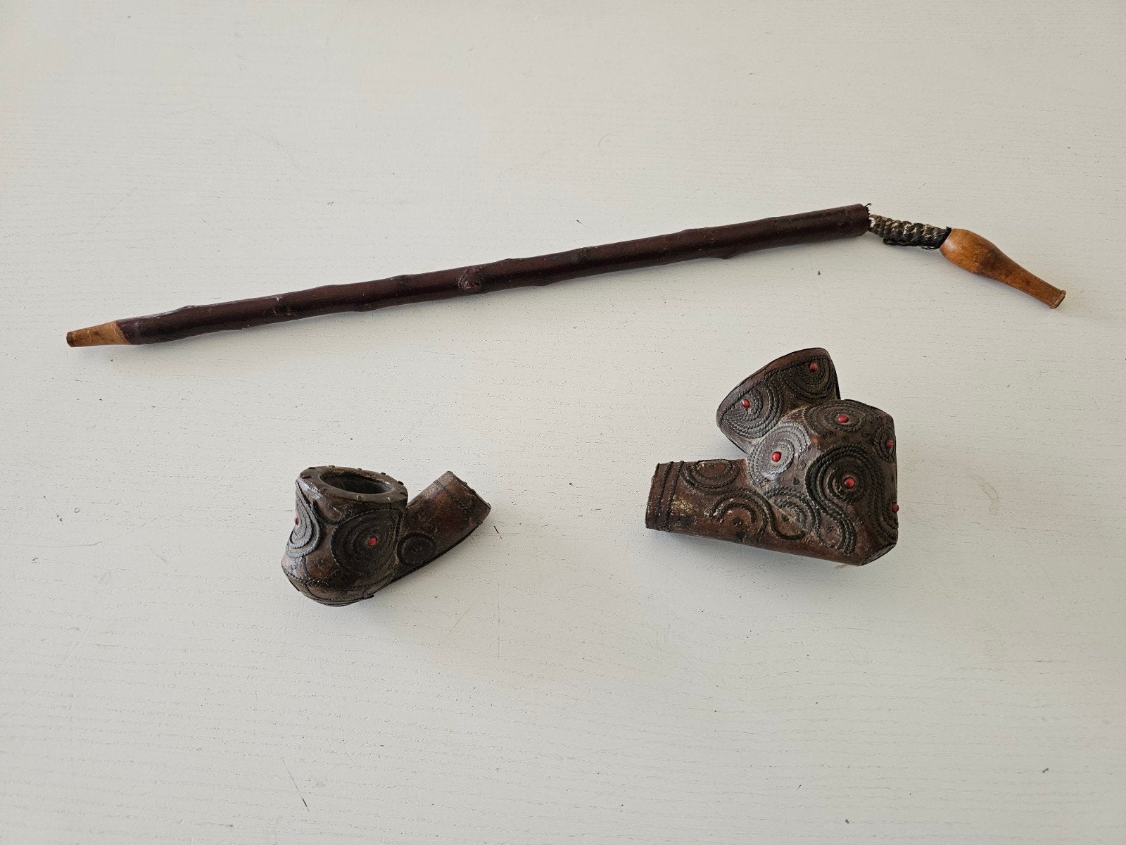 pipes à tabac africaines anciennes faites à la main, Enlèvement ou Envoi