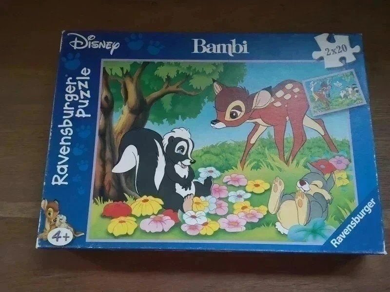 Bambi puzzels disney, Ophalen of Verzenden, 10 tot 50 stukjes, Zo goed als nieuw, 2 tot 4 jaar