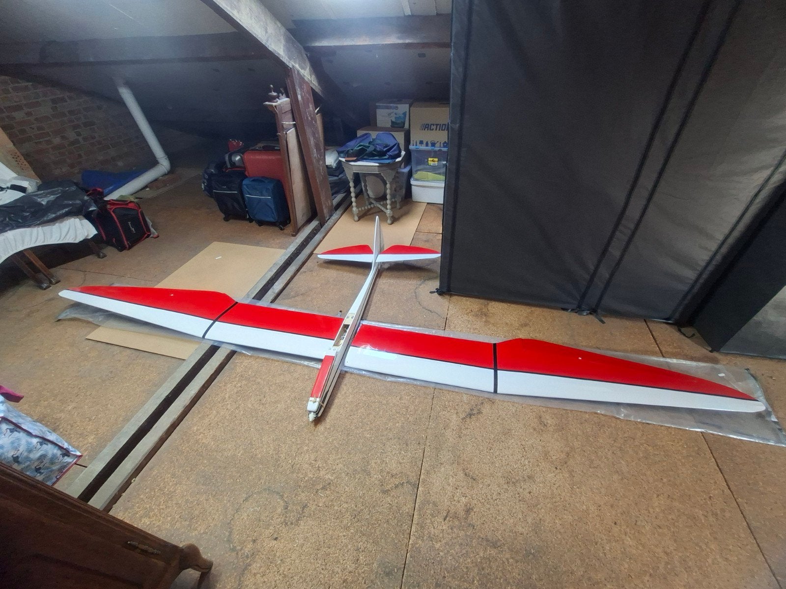Bird of time, kleur bovenzijde rood wit ,blauw wit ,4,20m, Ophalen, Nieuw, Elektro, RTF (Ready to Fly)