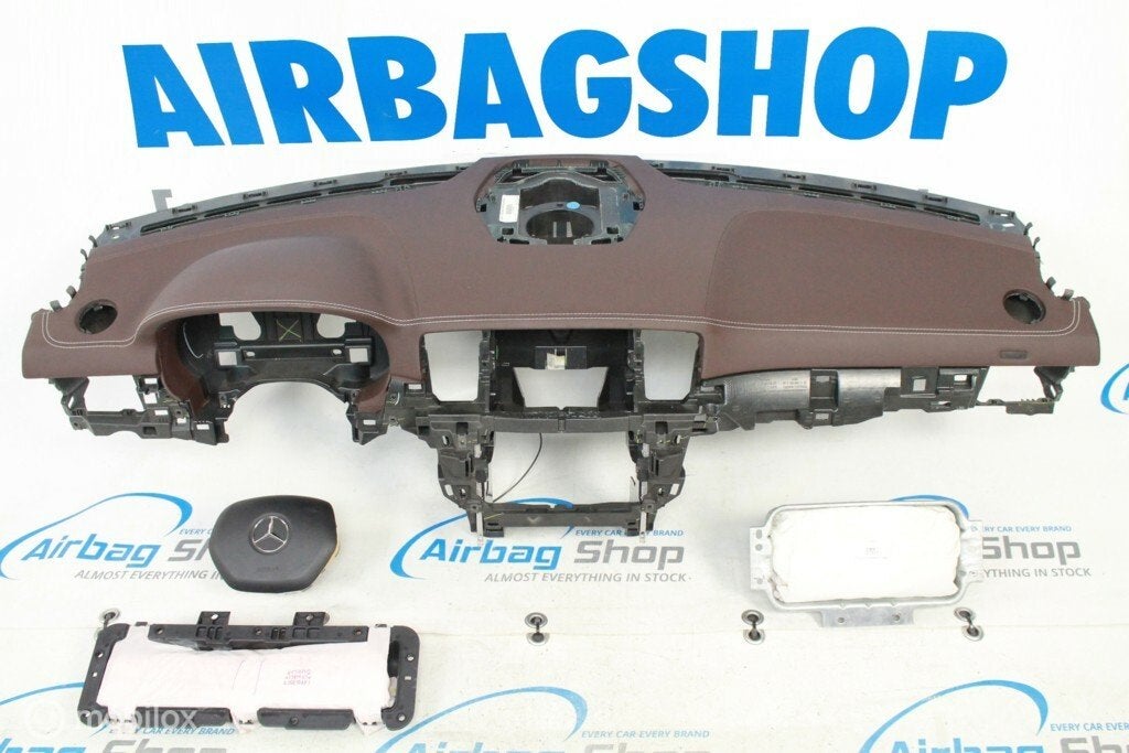 Airbag set - Dashboard bruin leer Mercedes ML klasse W166, Gebruikt, Ophalen of Verzenden