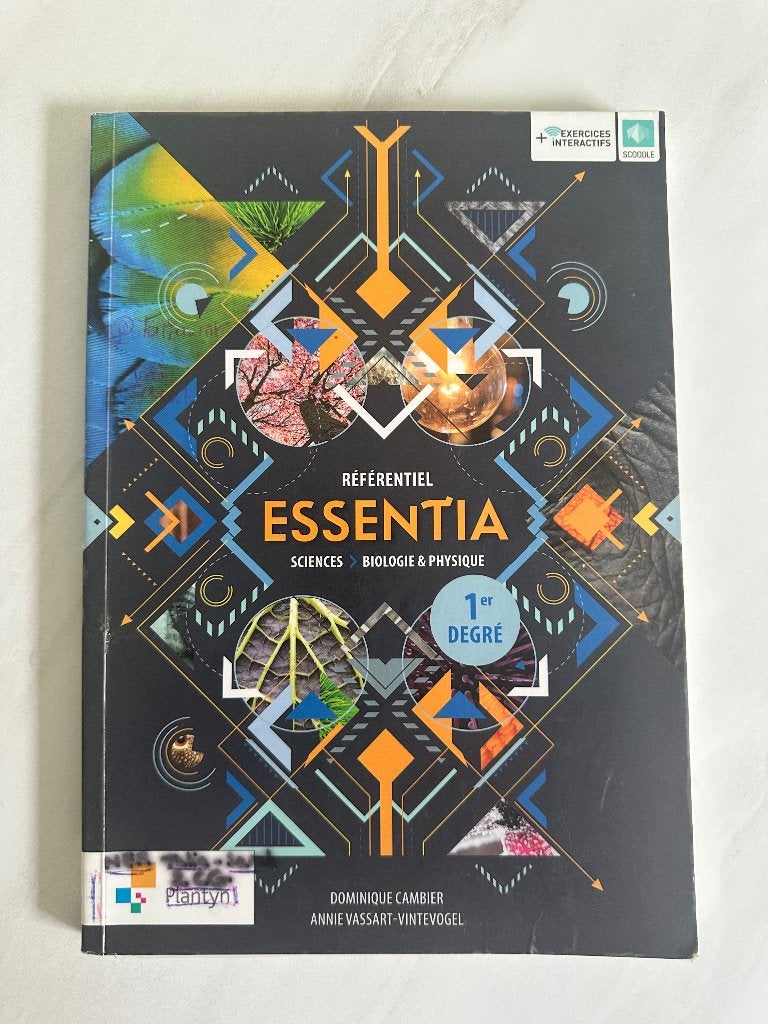 Livre scolaire - Référentiel Essentia, Enlèvement ou Envoi, Biologie, Comme neuf, Secondaire