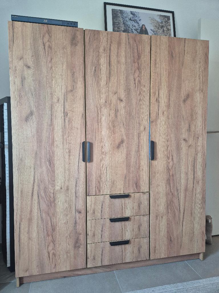 Kleerkast Jenslev (nieuw €269) op te halen in Temse, Kunststof, 100 tot 150 cm, Zo goed als nieuw, 150 tot 200 cm