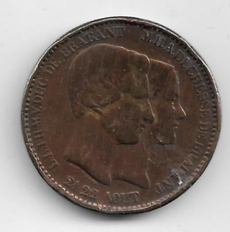Belgique : Module 10 cent 1853 (petits nombres) = MorinM/3 B, Envoi, Monnaie en vrac