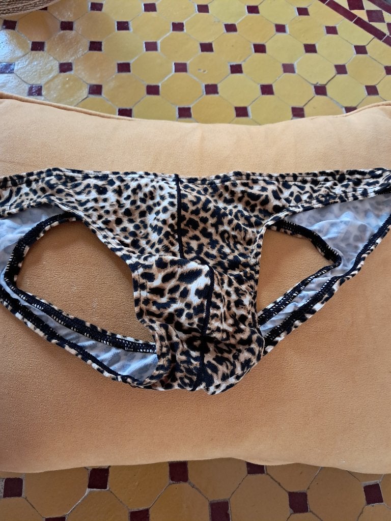 Prachtige minislip met luipaard voor heren, sexy maat L, Kleding | Heren, Ophalen, Slip