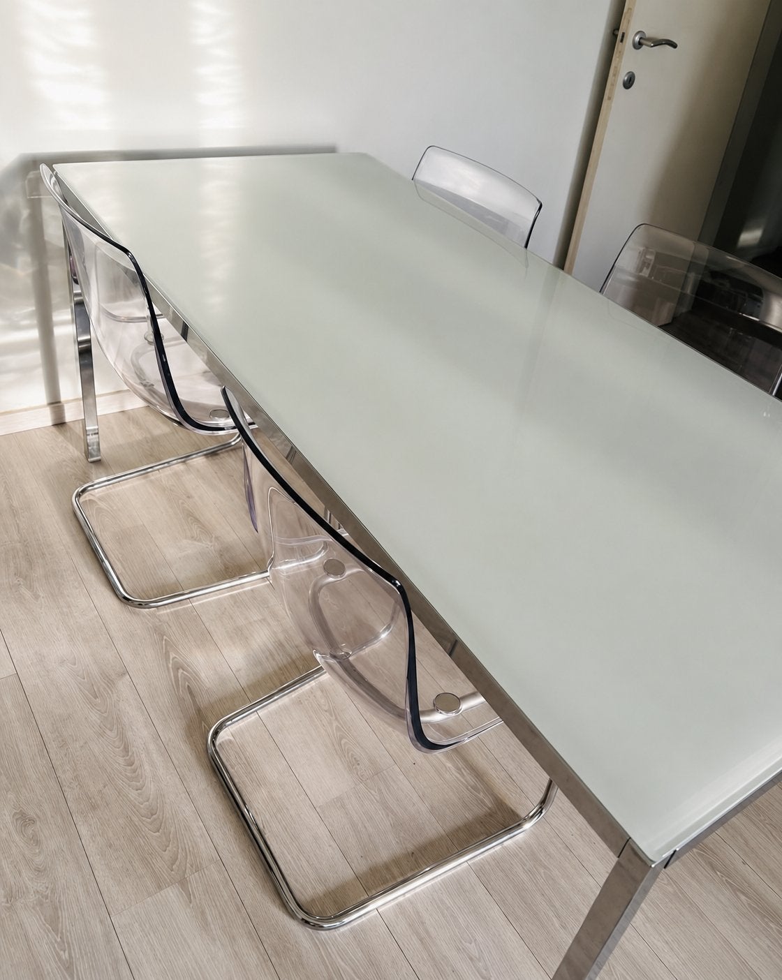 Table en verre 1,80, Enlèvement, Comme neuf, Verre