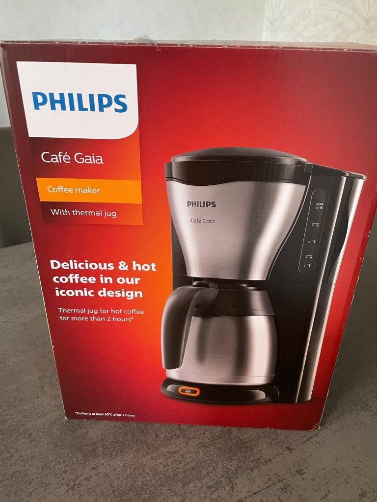 Philips Café Gaia Koffiezet met Thermos, Afneembaar waterreservoir, Gemalen koffie, Ophalen of Verzenden, 4 tot 10 kopjes