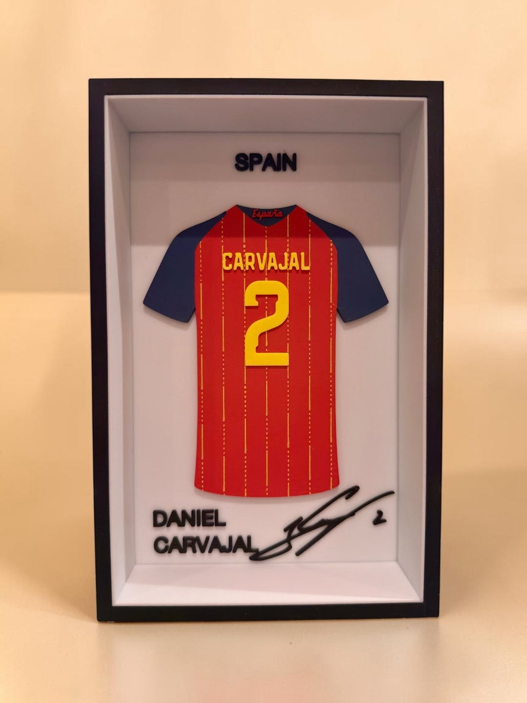Carvajal - Spanje shirt + handtekening, Enlèvement ou Envoi, Neuf, Autres types