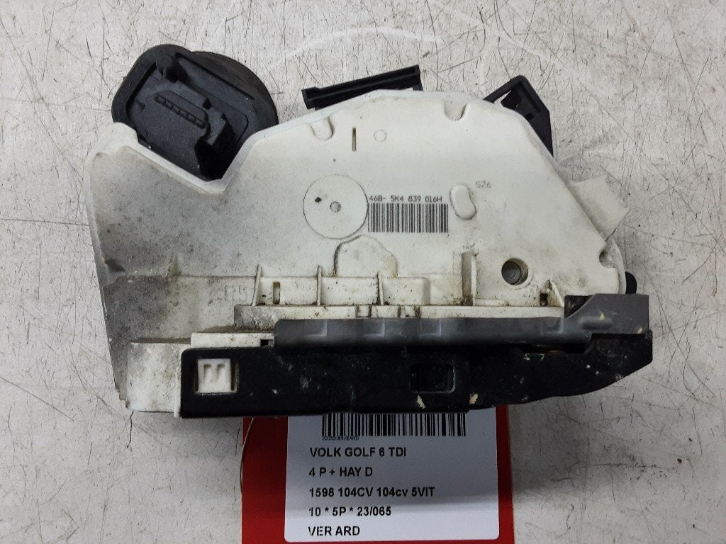 PORTIERSLOT RECHTS ACHTER Golf VI (5K1) (5K4839016H), Gebruikt, Volkswagen, Mevr. I. Hauben, Achter