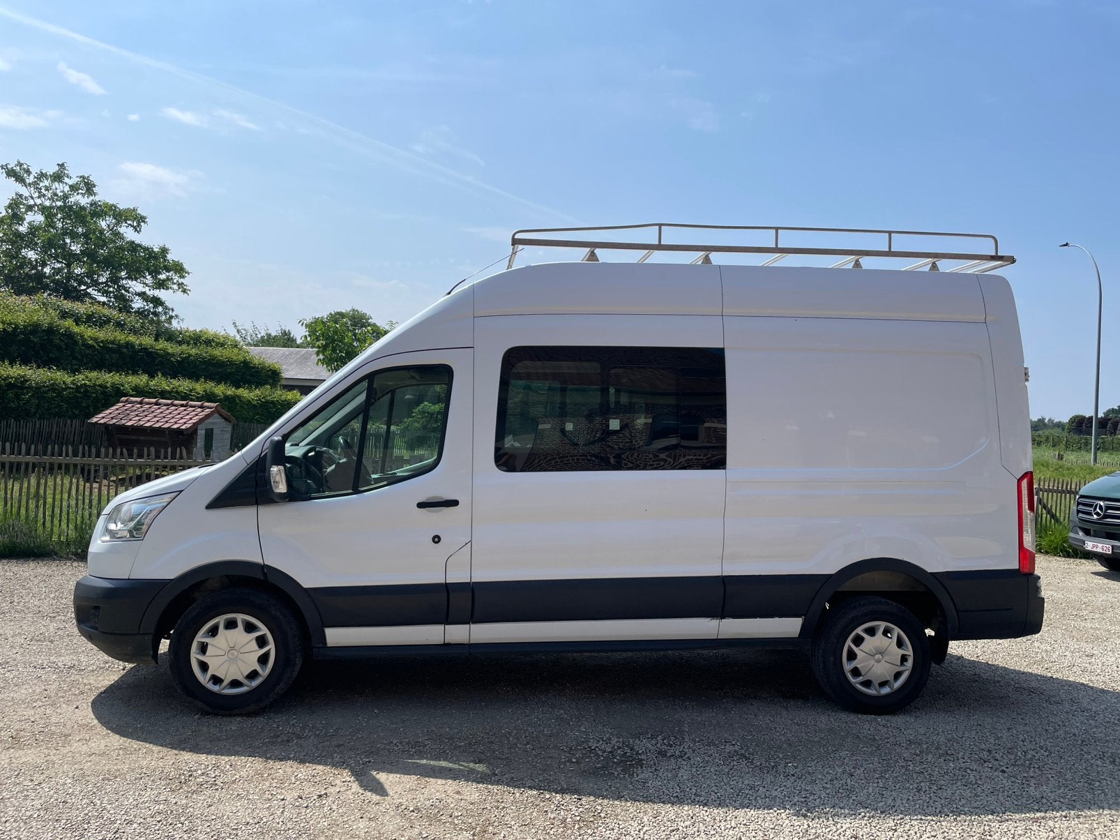 Ford transit dubbel cabine L3H3, Autos, Camionnettes & Utilitaires, Achat, Boîte manuelle, 2800 kg, Noir
