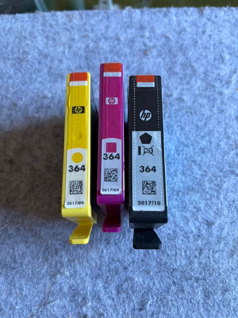 Cartouches HP 364 (jaune, magenta, noir) – anciennes, Ophalen of Verzenden, Zo goed als nieuw