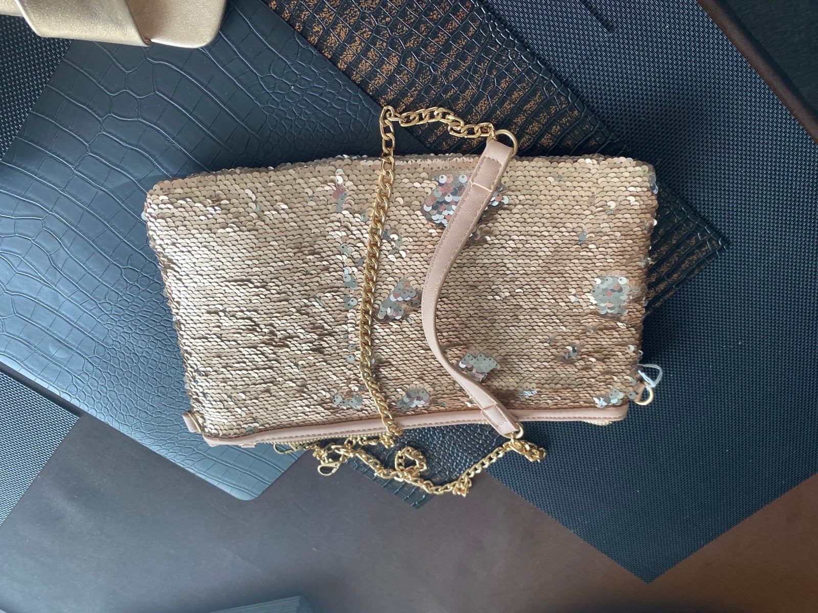 Dames tas alsook schoen roze goud, Ophalen of Verzenden, Zo goed als nieuw, Roze