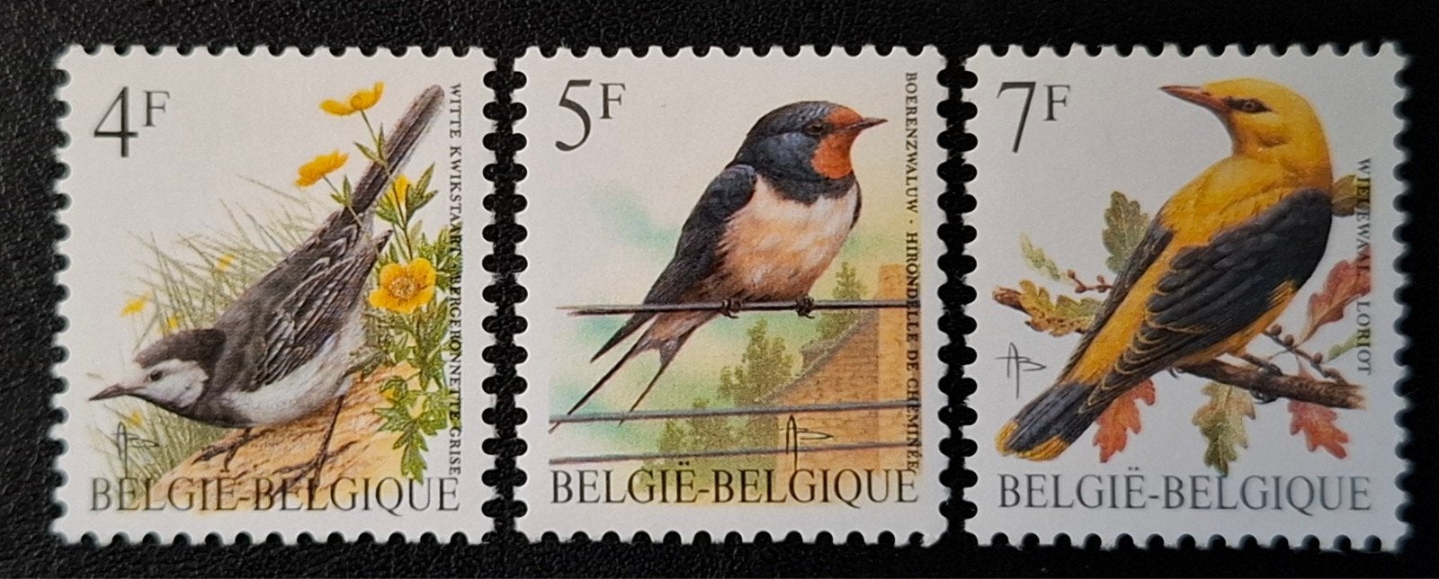 België: OBP 2474/76 ** Vogels 1992., Frankeerzegel, Ophalen of Verzenden, Zonder stempel, Postfris