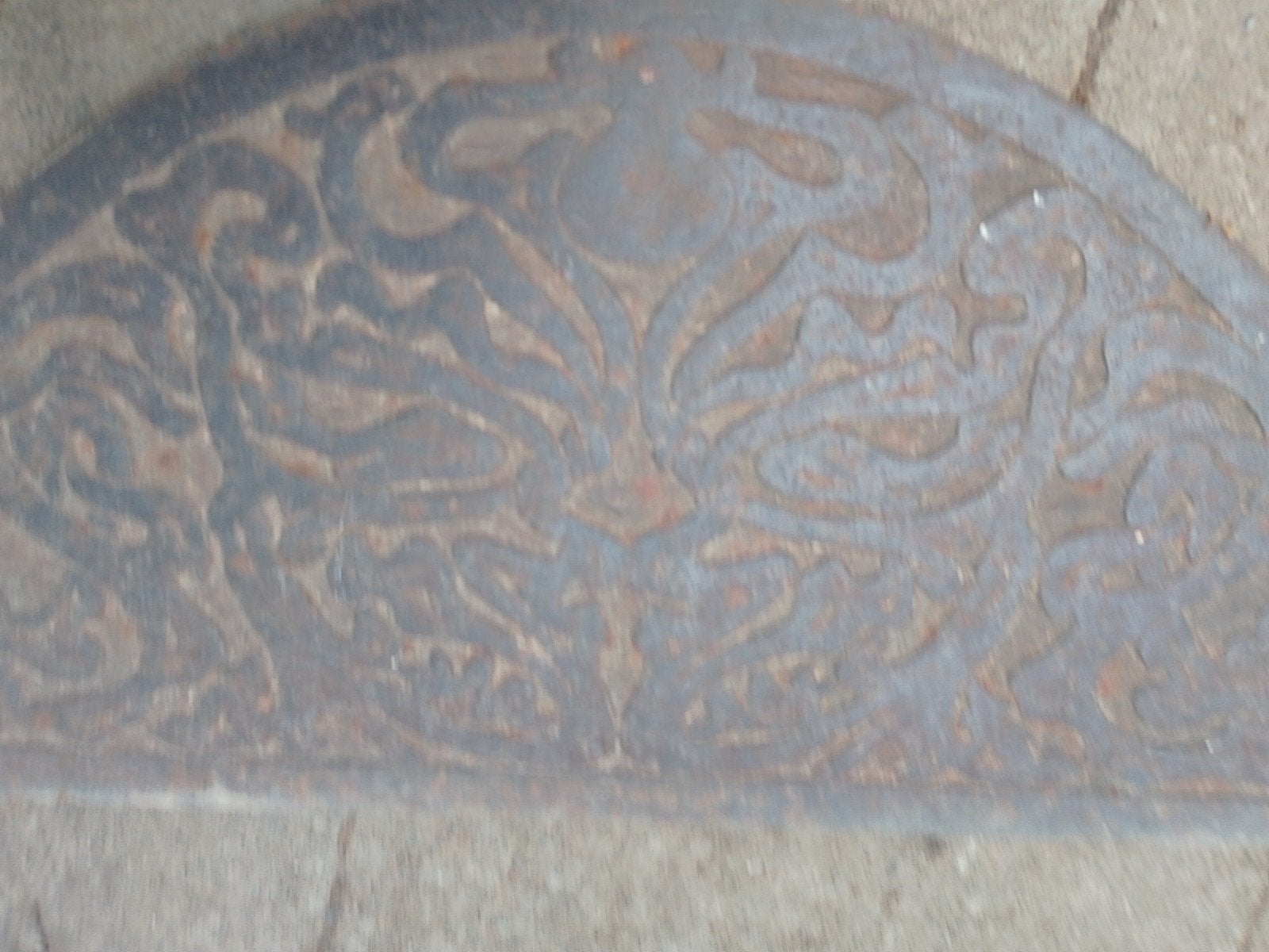 art nouveau antiek kolenkelder deksel, Ophalen, Gebruikt, IJzer, Overige typen