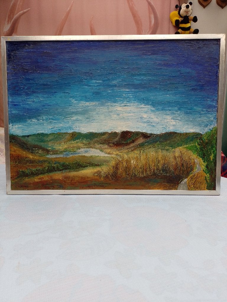 Schilderij op doek (duinen), Enlèvement, Peinture à l'huile, Toile