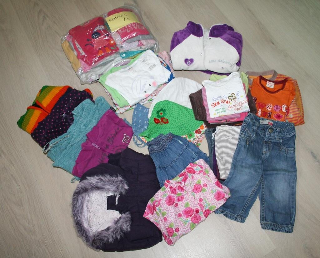 Baby kleertjes meisje maat 74, Ophalen, Gebruikt, Maat 74