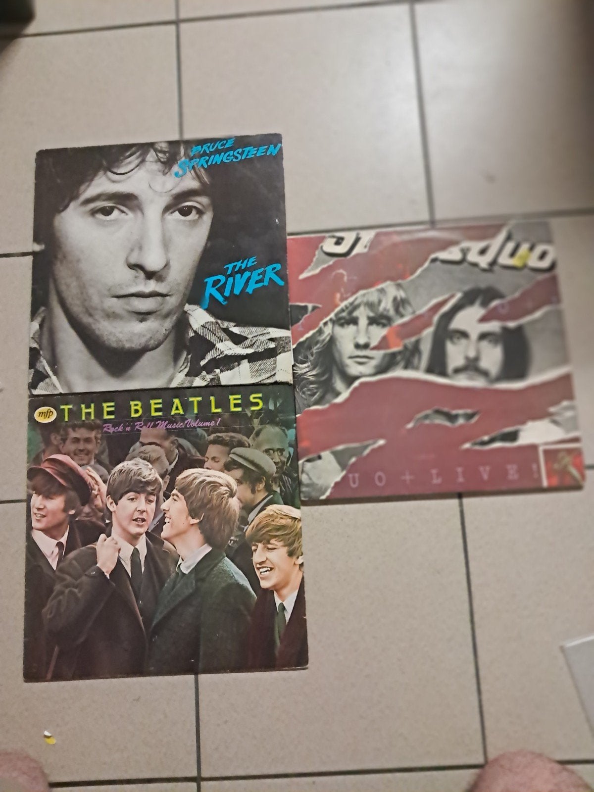 3 Vinyl LP'S"The Beatles-*Bruce Springst.Status Quo, LP, Rock, Gebruikt, Ophalen of Verzenden